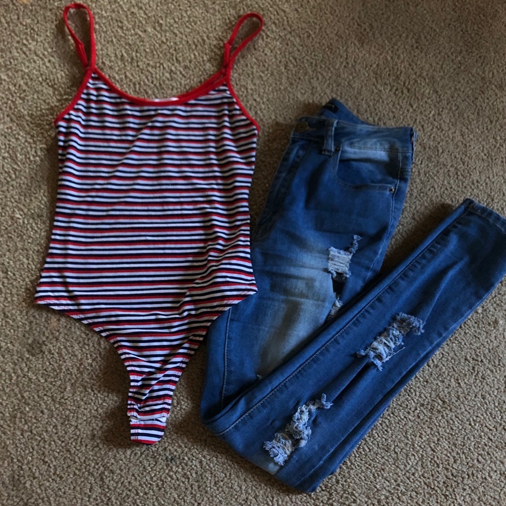 Striped onesie